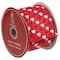 2.5" x 10yd. Diagonal Hearts Valentine's Day Wired Craft Ribbon